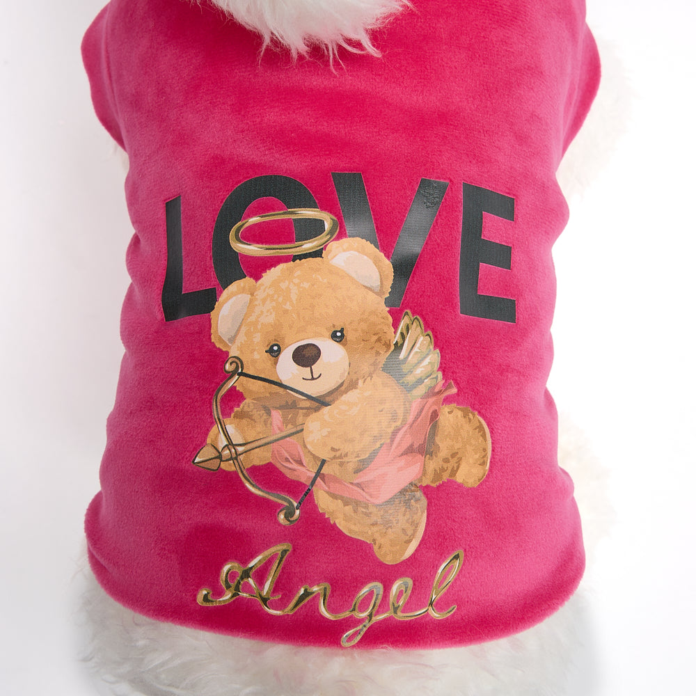 【2026秋冬新作】 LOVE ANGEL FUCSIA Tシャツ/秋冬/犬服