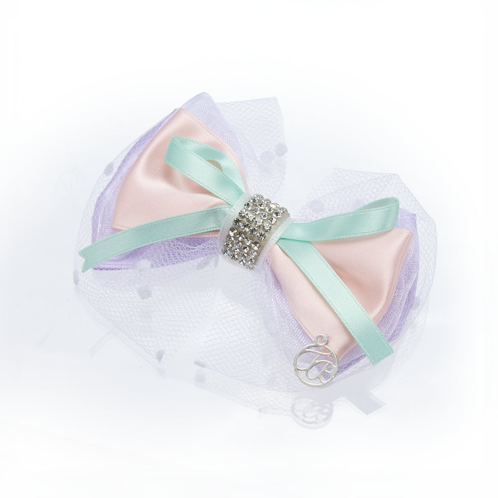 FLOR RIBBON ROSA 犬服/オールシーズン/ヘアアクセサリー/ヘアリボン