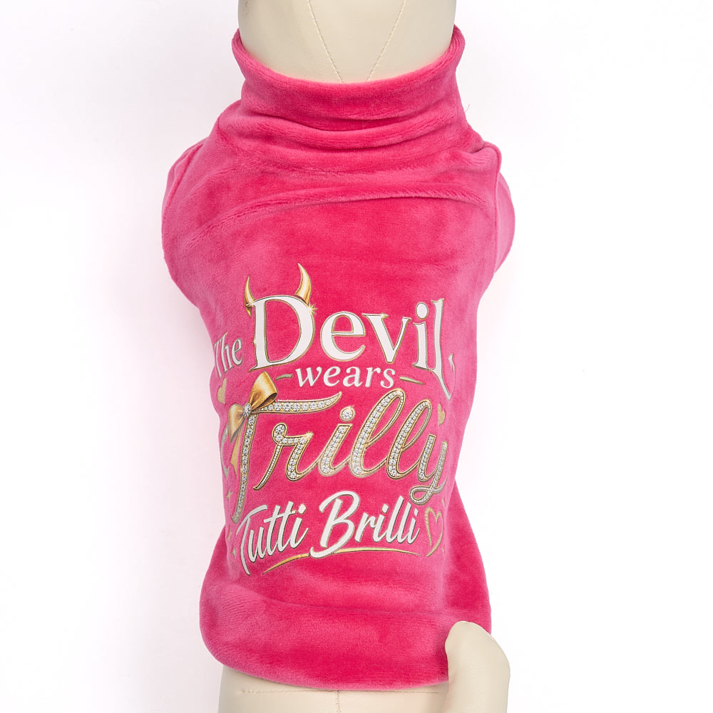 【２０２６秋冬新作】　DEVIL WEARS MM FUCSIA　Tシャツ／秋冬／犬服