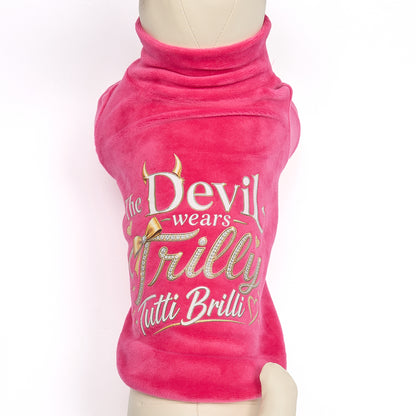 【２０２６秋冬新作】　DEVIL WEARS MM FUCSIA　Tシャツ／秋冬／犬服