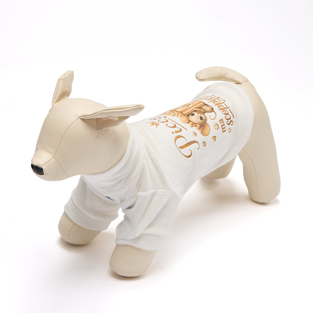 【２０２６秋冬新作】　SCOPPIETTANTE MM BIANCO　Tシャツ／秋冬／犬服
