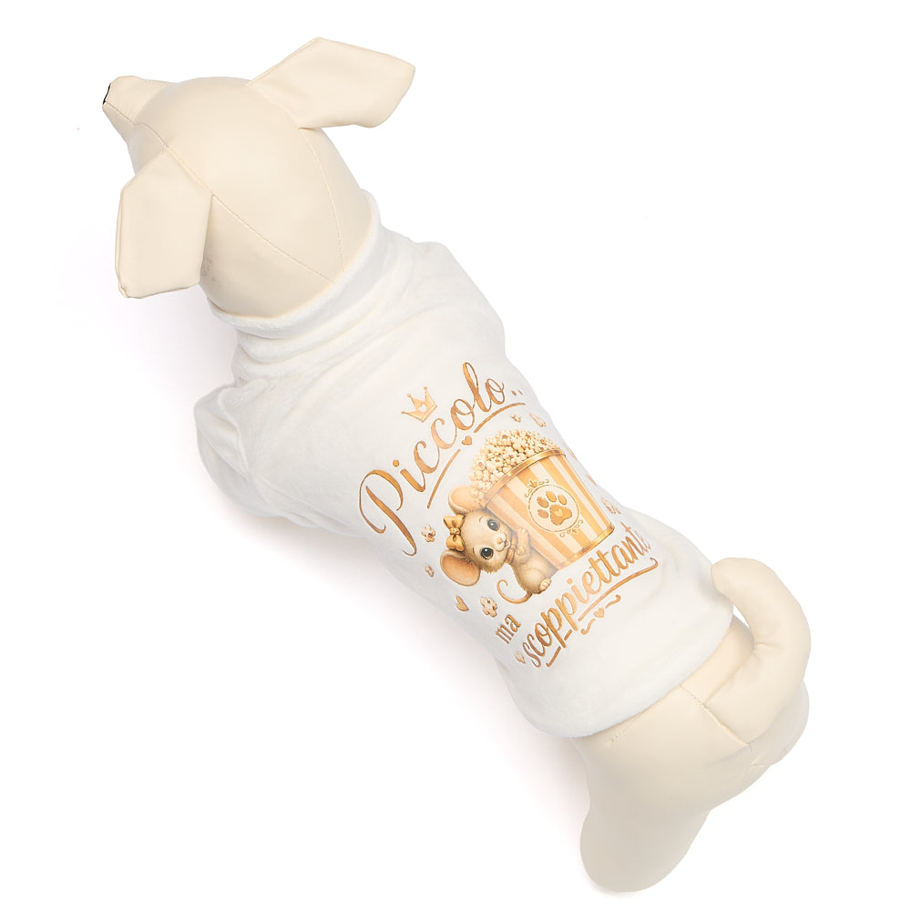 【２０２６秋冬新作】　SCOPPIETTANTE MM BIANCO　Tシャツ／秋冬／犬服