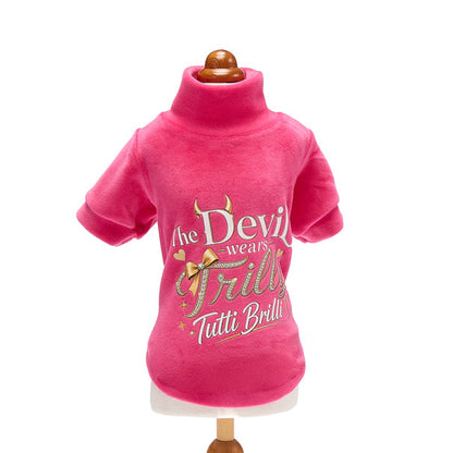 【２０２６秋冬新作】　DEVIL WEARS MM FUCSIA　Tシャツ／秋冬／犬服