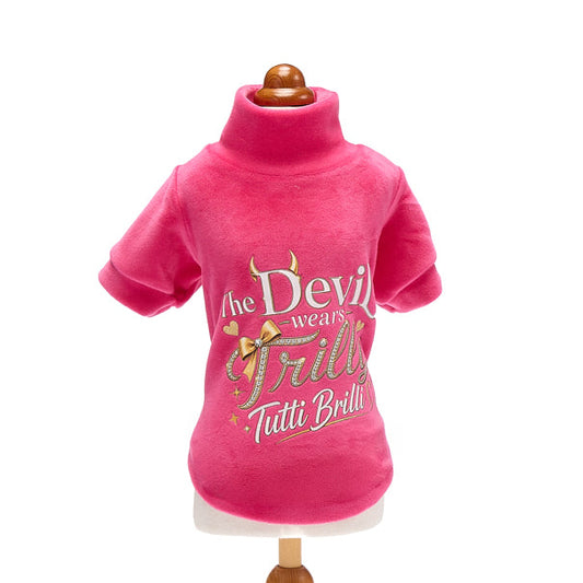 【２０２６秋冬新作】　DEVIL WEARS MM FUCSIA　Tシャツ／秋冬／犬服