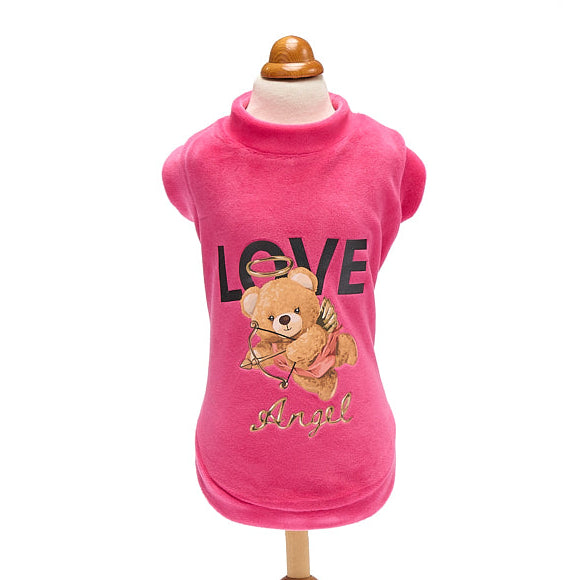 【２０２６秋冬新作】　LOVE ANGEL FUCSIA　Tシャツ／秋冬／犬服