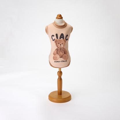 【即納】CIAO BEAR BEIGE｜犬服/秋冬/Tシャツ