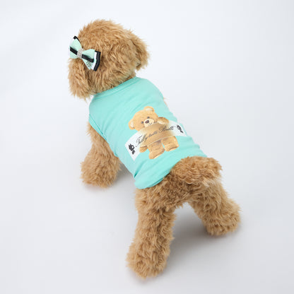 【予約販売：2025春夏新作コレクション】Tシャツ×リボンセットELEVIO TIFFANY｜犬服/春夏/Tシャツ