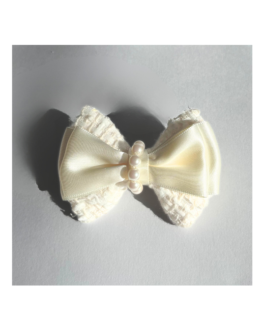 【Lino Cammino】GLINT  RIBBON (IVORY) / ヘアリボン