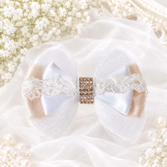 【Lino Cammino】Flowerlace Beige　リボン