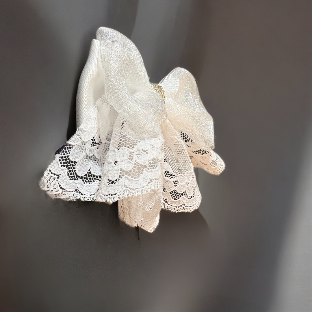 【LinoCammino】Bianca Bianco　リボン／ヘアアクセサリー／ヘアリボン／ヘッドアクセサリー