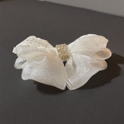 【LinoCammino】Prillino Bianco　リボン／ヘアアクセサリー／ヘアリボン／ヘッドアクセサリー
